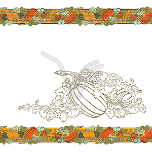 Pumpkin Background seamless pattern - stock vector clipart