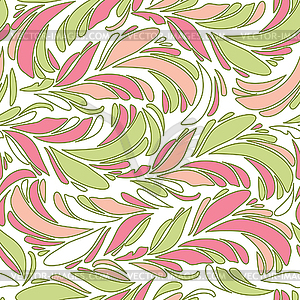 Seamless abstract pattern with bright feather - royalty-free vector image