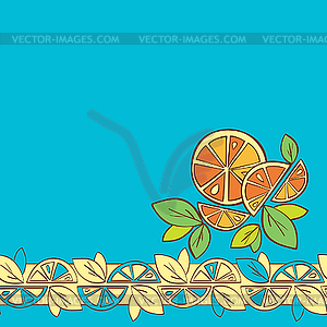 Orange seamless pattern - vector clip art