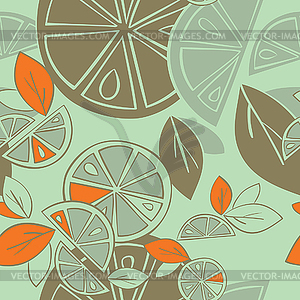 Orange seamless pattern - vector clipart / vector image