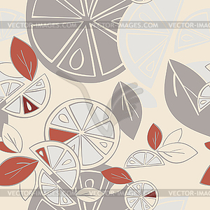 Orange seamless pattern - vector clipart