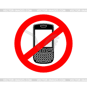 No phone sign - vector clipart