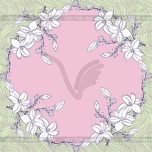 Ornamental Floral Paisley Bandanna - vector clipart