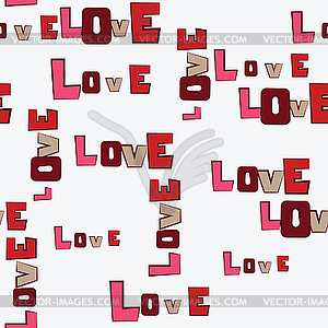 Valentine`s Day Hearts Love seamless pattern - vector image