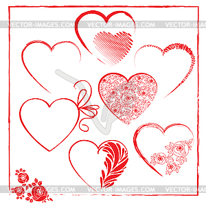 Valentines day templates elements - vector image