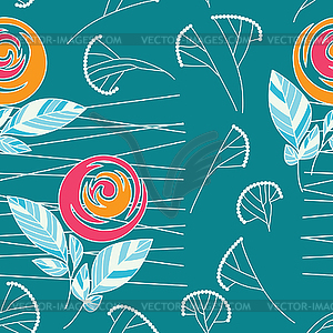 Seamless vintage rose pattern background - vector image