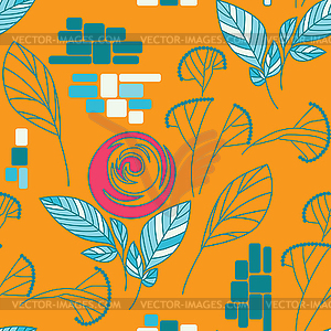 Beautiful seamless floral pattern - vector clipart