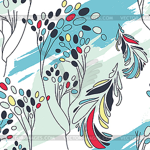 Seamless floral pattern - vector clipart