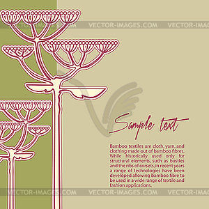 Background of fennel flower branch - vector clip art