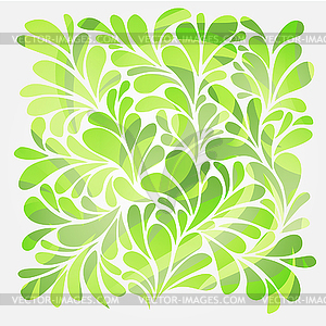 Abstract background with bright green curls and - vector image