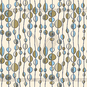 Seamless background with lines beads - vector clipart