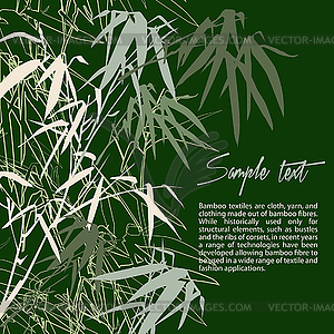 Branch of bamboo, background for design - vector clipart