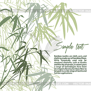 Branch of bamboo, background for design - stock vector clipart