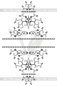 Frame with monograms for design and decorate - vector clipart