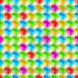 Colorful glossy balls. Seamless texture - vector image