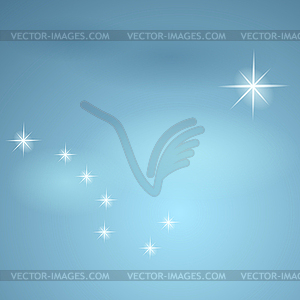 Constellation  Great Bear and Polaris - color vector clipart