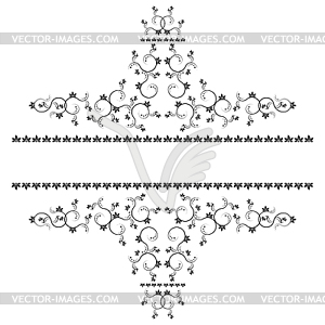 Frame with monograms for design and decorate - vector clipart