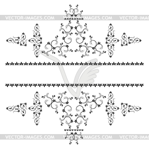 Frame with monograms for design and decorate - vector image