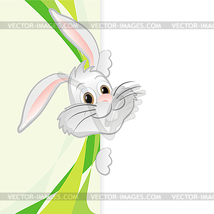 Funny Easter Bunny - vector clipart