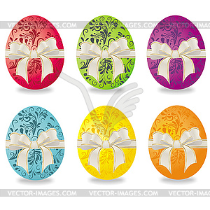 Funny Easter Bunny with Easter Egg - vector clip art