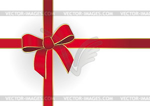 Red ribbon - vector image