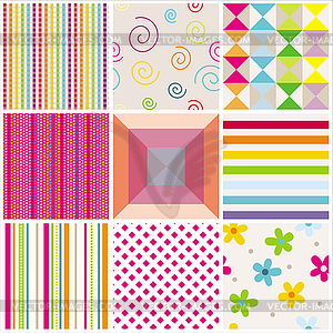 Set of seamless pattern - vector image