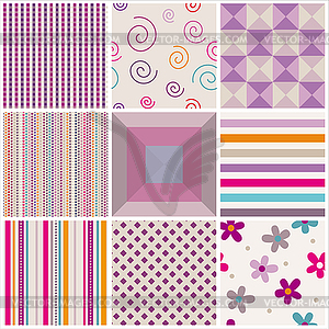 Set of seamless pattern - vector clipart