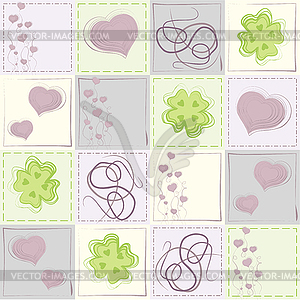 Background with hearts - vector clipart