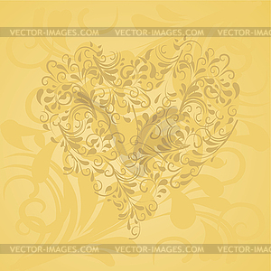 Heart of ornaments - vector EPS clipart