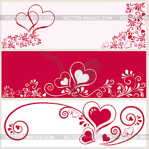 Background with hearts - vector image