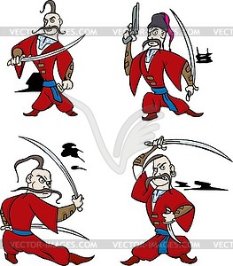 Ukrainian cossacks - vector image