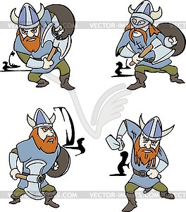 Nordic vikings - vector image