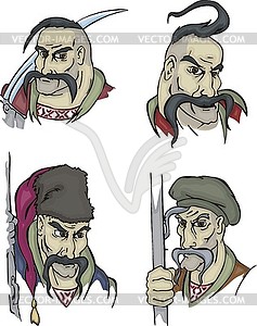 Cossacks - vector clipart