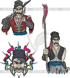 Cossacks - vector clipart