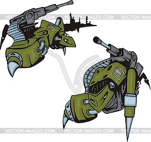 Military robots - vector image