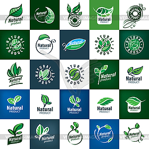 Natural product logo - vector image