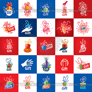 Логотип с подарками - векторный дизайн