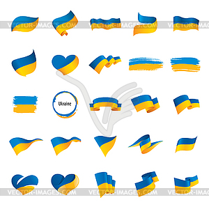 Ukraine flag, - vector clipart