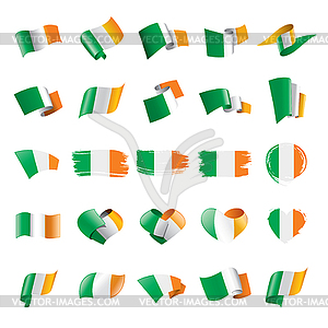 Ireland flag, - vector clip art