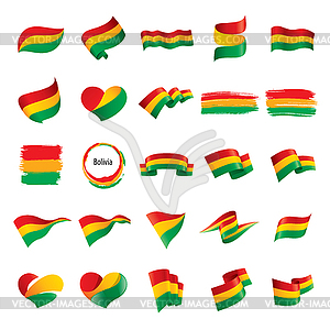 Bolivia Chad flag, - vector clip art