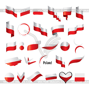 Poland flag, - vector EPS clipart