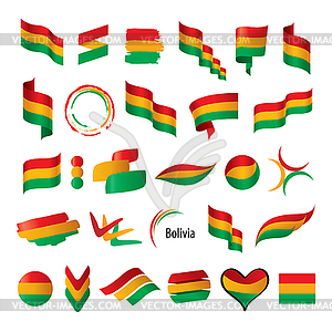 Bolivia flag, - vector clipart