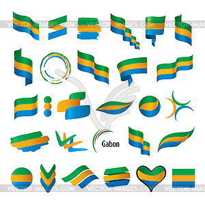 Gabon flag, - vector image