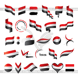 Yemeni flag, - vector image