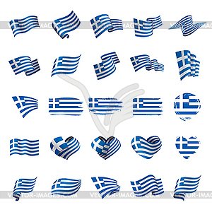 Greece flag, - royalty-free vector clipart