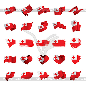 Тонга флаг, - векторное изображение EPS