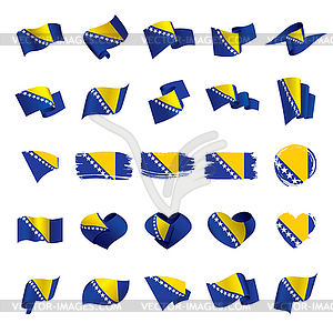 Bosnia and Herzegovina flag, - stock vector clipart