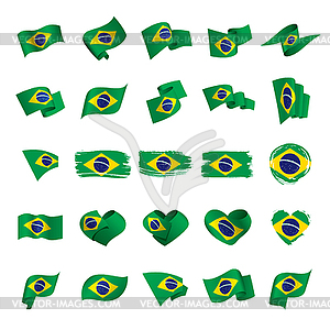 Brazil flag, - vector clip art