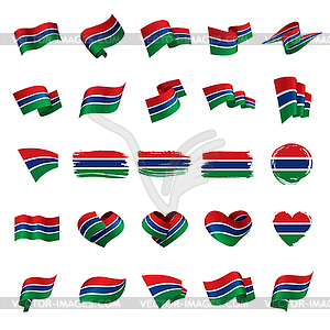 Gambia flag, - vector image