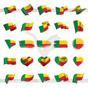 Benin flag, - vector image